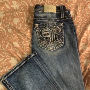 Miss Me Women's Distressed Blue Boot Cut Jeans